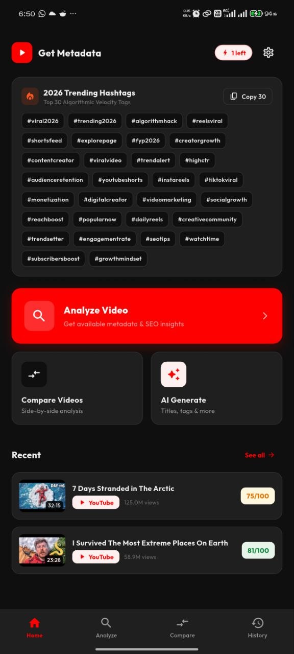 Get Metadata App Screenshot